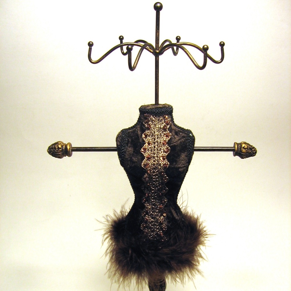 Fancy Brown & Bronze 14.5" Tall Jewelry Tree
